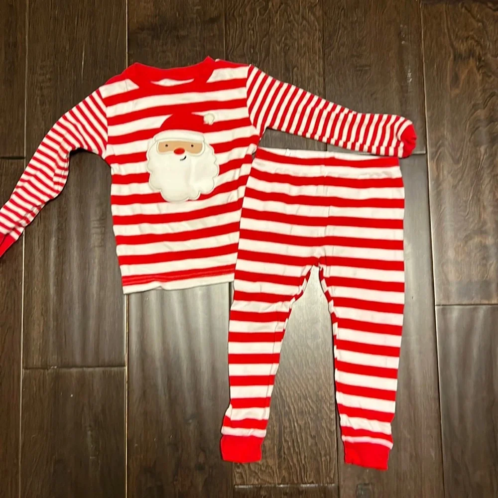 Carters Christmas Gender Neutral Santa Striped Pajamas!